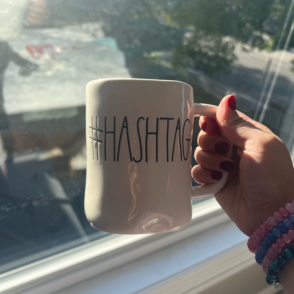 Rae Dunn White #HASHTAG Mug